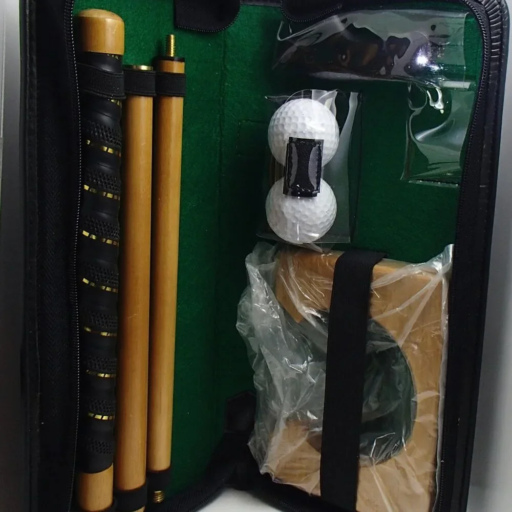 Portable Travel Golf Putter Gift Set Collapsible In Case With Balls and Cup - Picture 1 of 4